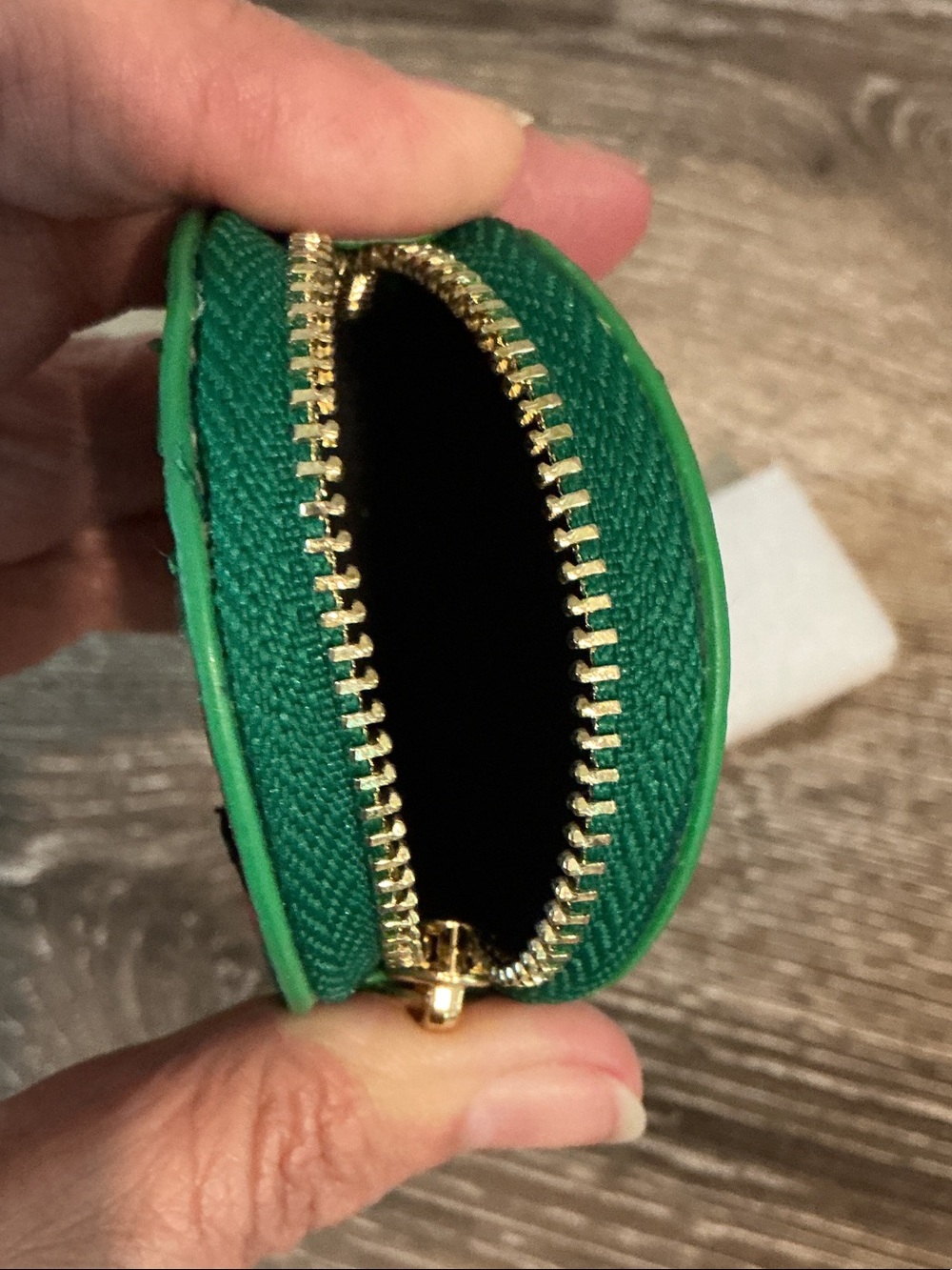 Green & Pink Round Watermelon Keychain Pouch Coin Purse Bag Charm 2.5” NEW - Picture 3 of 3